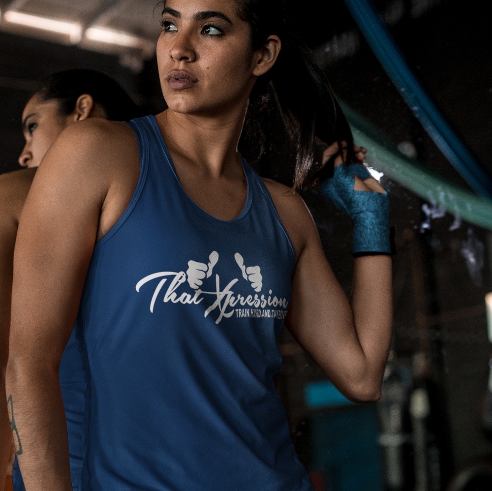 Train hard and takeover gym tank top
